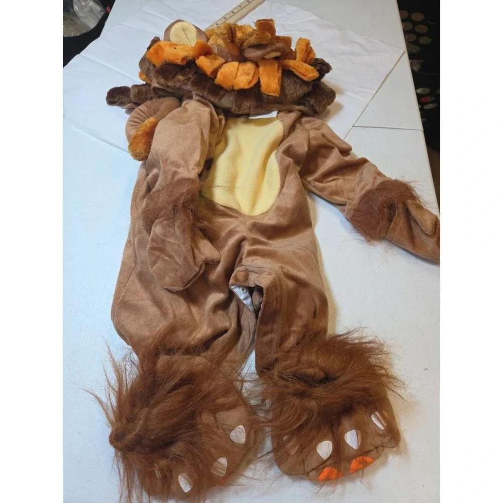 Baby Lion Costume 6–12 Months Spooktacular Creations Hood Jumpsuit Booties Hallo